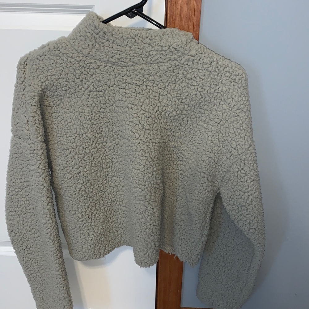 Sherpa cropped sweater